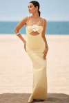 Bahia Maria Nora Column Dress In Yellow