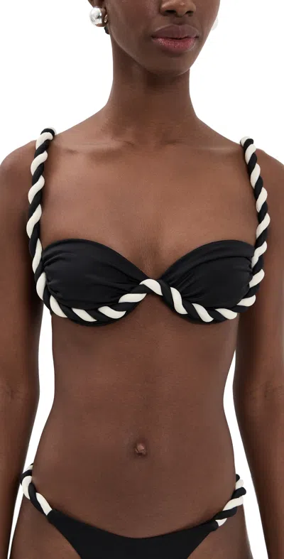 Bahia Maria Olivia Bikini Top Black/ivory