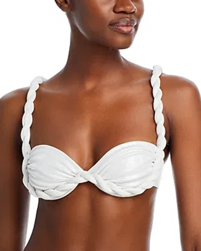 Bahia Maria Olivia Twist Rope Bikini Top In Tornasol White