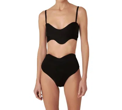 Bahia Maria Swimwear Wave Bikini Bottom In Black In Multi