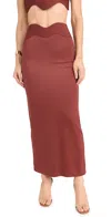 Bahia Maria Waves Maxi Skirt Terracotta In Terracotta