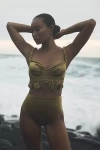 Bahia Maria X Anthropologie High-waisted Bikini Bottoms In Green