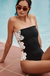 BAHIA MARIA X ANTHROPOLOGIE IVANA HAWAIIAN STRAPLESS ONE-PIECE SWIMSUIT