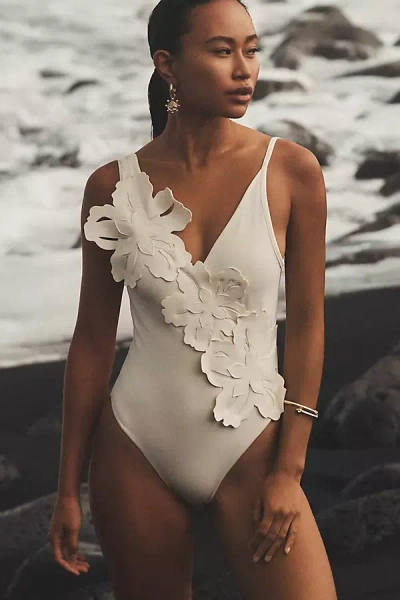 Bahia Maria X Anthropologie Maria Guayacan One-piece Swimsuit In White