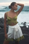 Bahia Maria X Anthropologie Martina Linen-blend Shorts In Multicolor