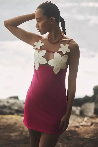 Bahia Maria X Anthropologie Plumeria Mini Dress In Pink