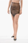 BAIA V DESIGN LEATHER MINISKIRT