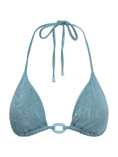 Baíah Women's Blue Halo Bikini Top - Teal Cloud