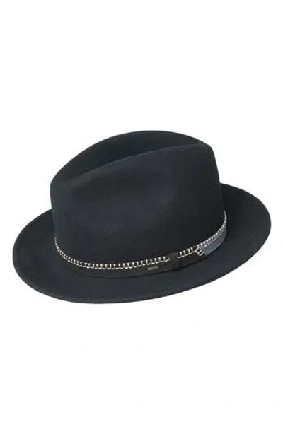 Bailey Acker Wool Fedora In Black