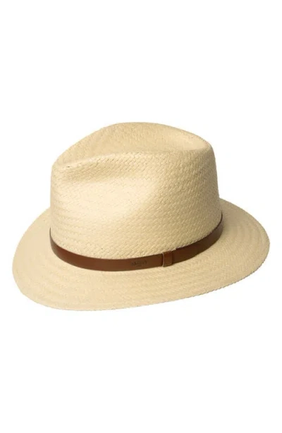 Bailey Azure Sun Water Repellent Woven Fedora In Brown