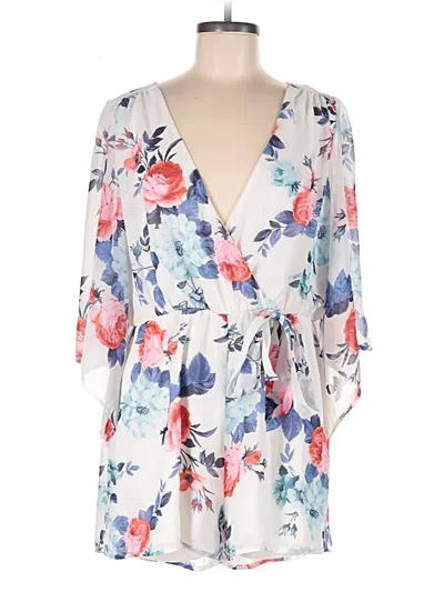 Pre-owned Bailey Blue Romper In White