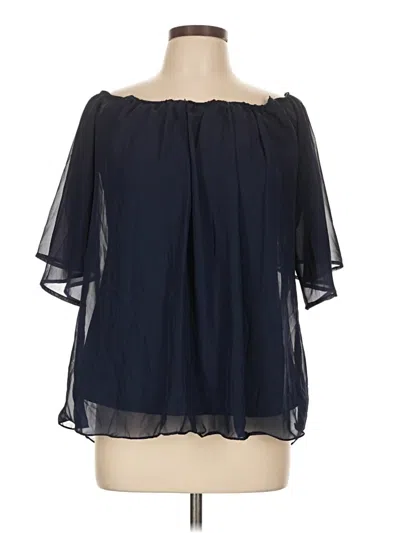 Pre-owned Bailey Blue Short Sleeve Blouse In Blue