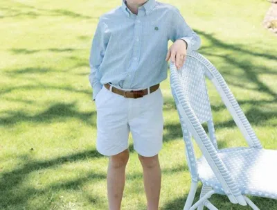 Bailey Boys Kids' Boys Performance Roscoe Button Down Shirt In Ridge In Blue