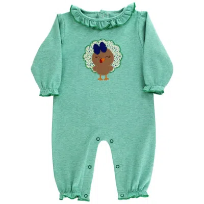 Bailey Boys Kids' Girls Turkey Tots Knit Romper In Green