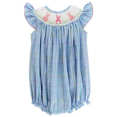 Bailey Boys Kid's Cotton Tails Bishop Romper In Blue