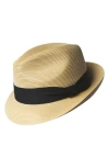 Bailey Craig Woven Fedora In Metallic