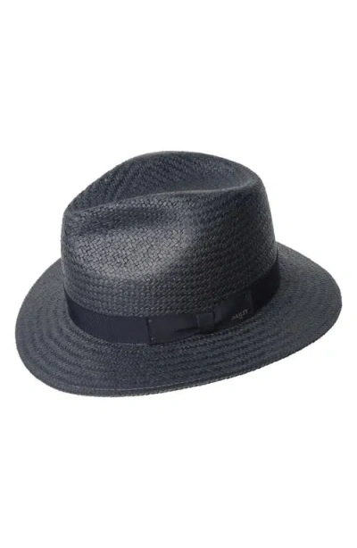 Bailey Curtis Straw Fedora In Gray