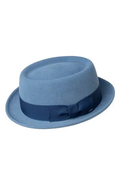 Bailey Darron Wool Felt Pork Pie Hat In Blue