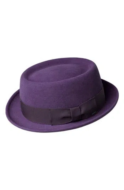 Bailey Darron Wool Felt Pork Pie Hat In Purple