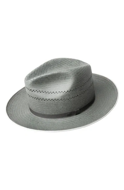 Bailey Delmont Straw Fedora In Ash