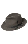 Bailey Erler Wool Fedora In Uniform Green