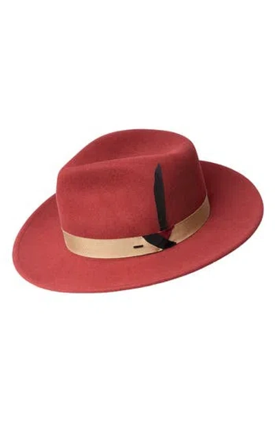 Bailey Kinns Felted Wool Fedora In Brown