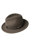 Bailey Maglor Wool Felt Fedora In Chocolate