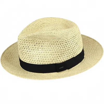 Bailey Of Hollywood Men's Genuine Toquilla Palm Fedora In Natural In Brown