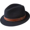 Bailey Perry Wool Fedora In Navy