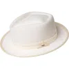 Bailey Reeder Wool Velour Fedora In Chalk