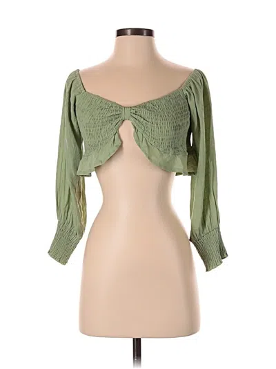 Pre-owned Bailey Rose 3/4 Sleeve Blouse In Green