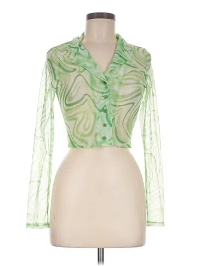 Pre-owned Bailey Rose 3/4 Sleeve Blouse In Green