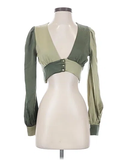 Pre-owned Bailey Rose 3/4 Sleeve Blouse In Green