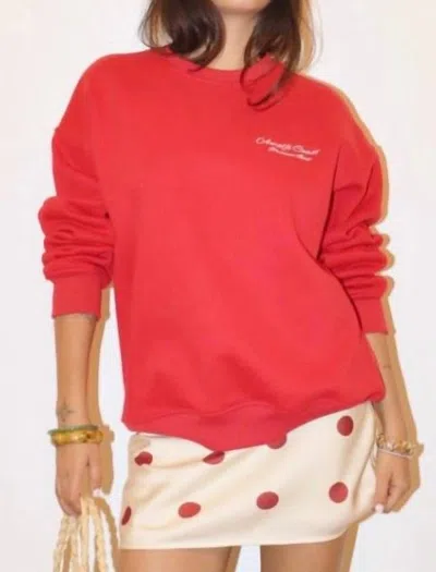 Bailey Rose Amalfi Coast Italian Inspired Graphic Crewneck Sweatshirt In Red