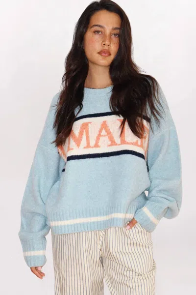 Bailey Rose Amalfi Knit Sweater In Soft Blue In Multi