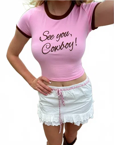 Bailey Rose Amanda Mini Skirt In White