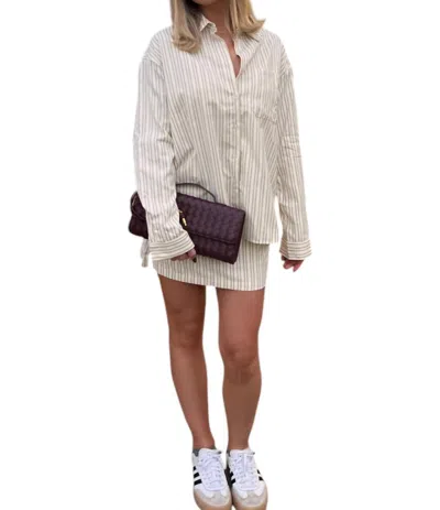 Bailey Rose Andie Striped Set In Cream In White