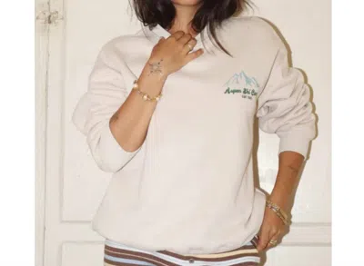 Bailey Rose Aspen Ski Camp Sweatshirt In Beige In Neutral