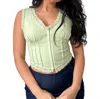 Bailey Rose Avery Lace Crop Top In Sage Green In Green
