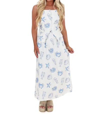 Bailey Rose Beach Front Seashell Maxi Dress In Off White