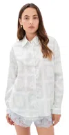 Bailey Rose Blue Buttondown Blue In White