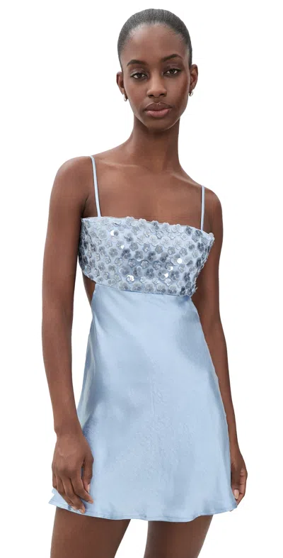 Bailey Rose Blue Mini Dress Vintage Blue In Black