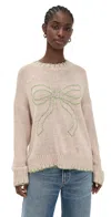 Bailey Rose Bow Sweater Bone In Pink