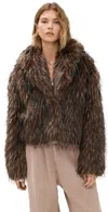 Bailey Rose Brown Fur Coat Java In Brown