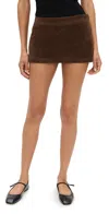 Bailey Rose Chocolate Faux Suede Mini Skirt Chocolate In Brown