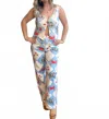 Bailey Rose Coastal Charm Jeans In Blue Multi In White
