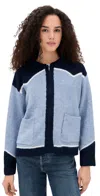 Bailey Rose Cowboy Cardigan Blue Multi In Blue