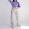 Bailey Rose Daisy Printed Pants In Cream