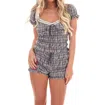 Bailey Rose Day In The Life Plaid Crinkle Top In Storm