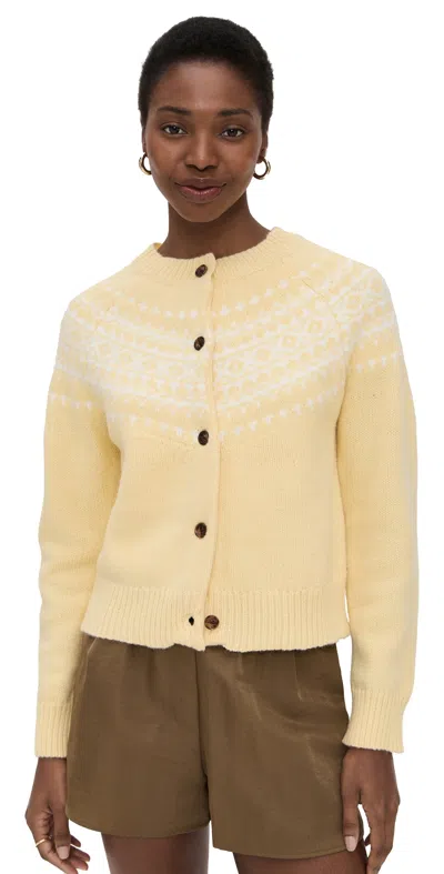 Bailey Rose Fair Isle Cardigan Lemon